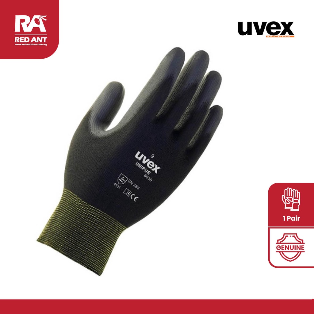 Uvex Schutzhandschuhe Unipur 6639 60248 (60248) 10 Paar | Multicolor (308142) | 9 | 6033-60248-9