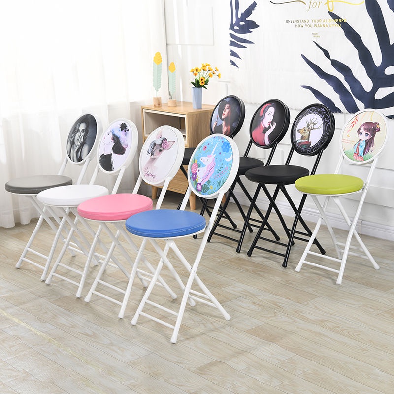 Simple Folding Chair Armchair Home Dining Chair Folding Stool