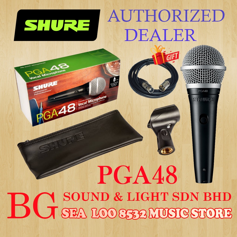 Shure PGA48-XLR Dynamic Microphone with Cable