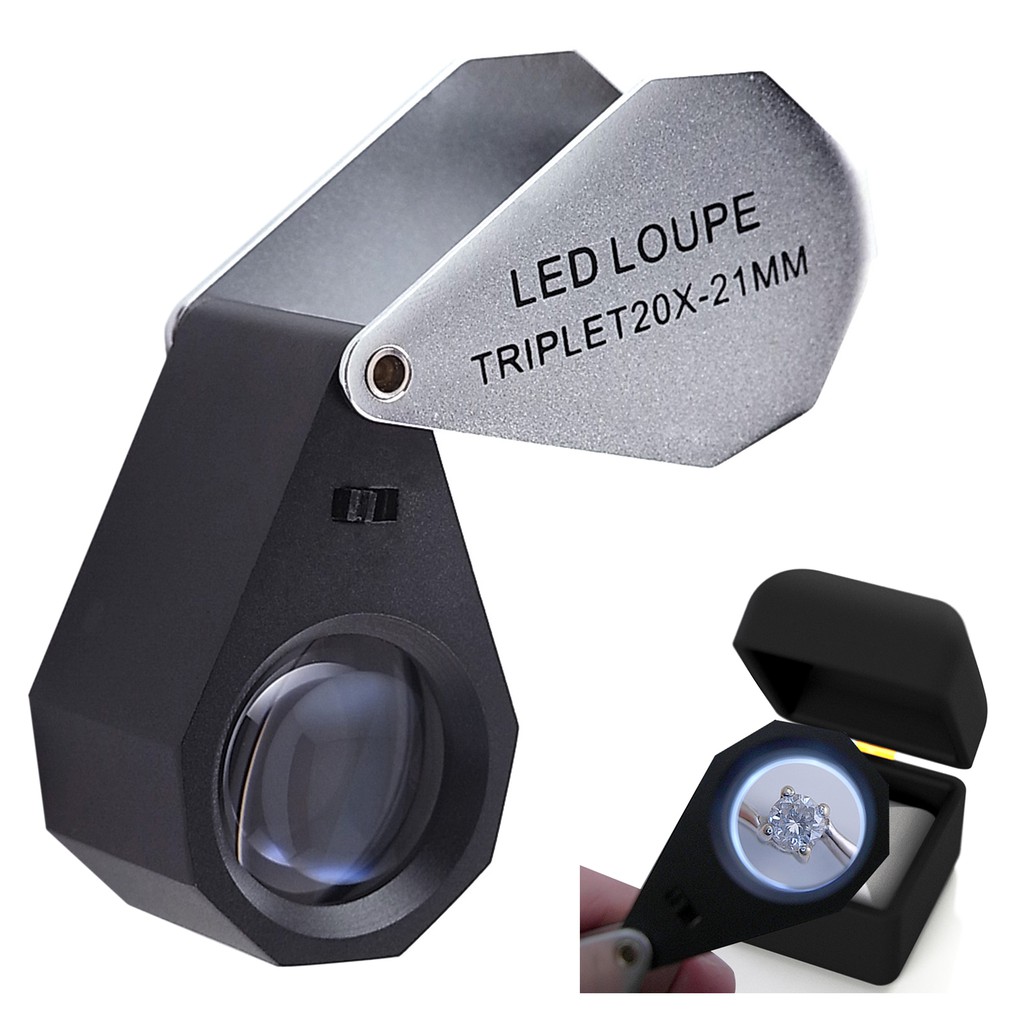 20X Jewelers Loupe with LED Light | Esslinger