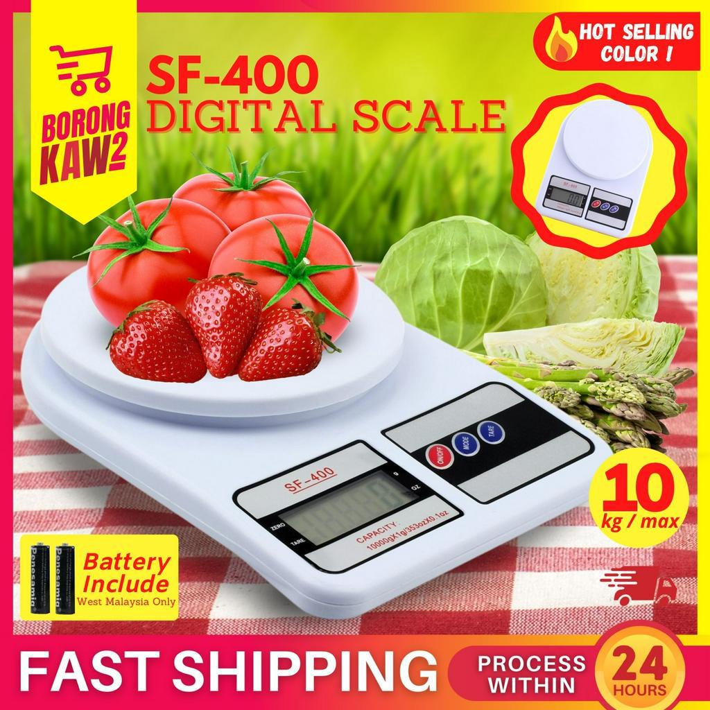 SF-400 10KG / 1g Kitchen Mail LCD Digital Scale White