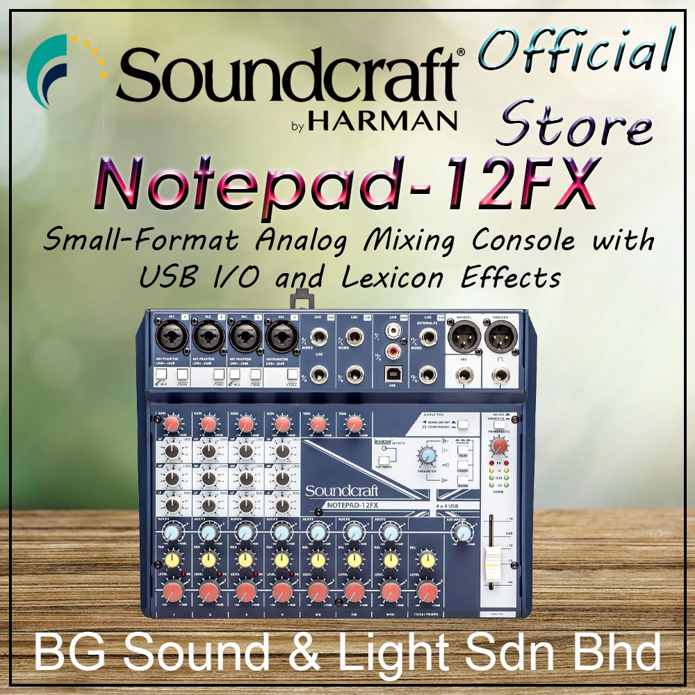 Soundcraft Notepad-12FX Small-Format Analog Mixing Console with USB and ...