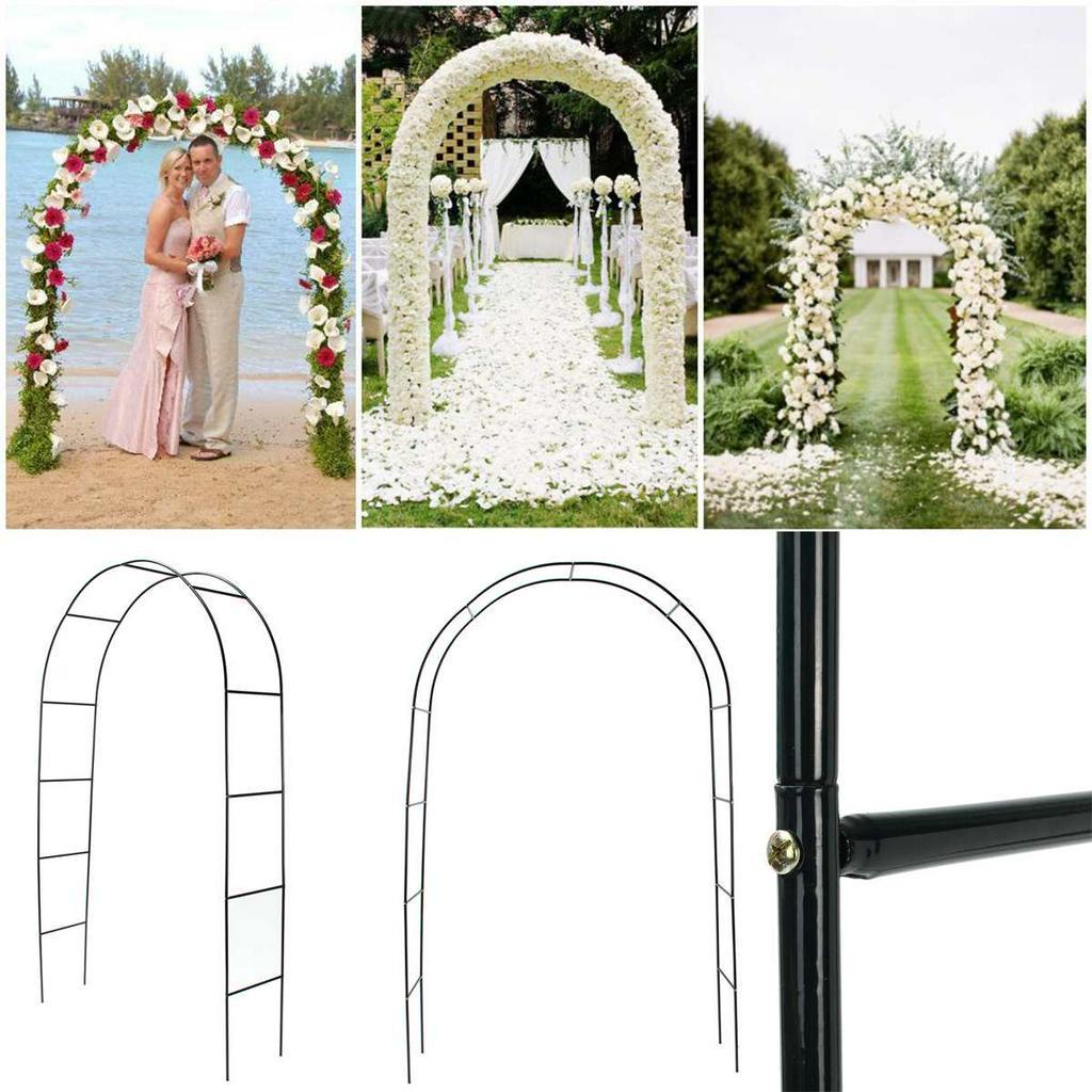 Iron Wedding Arch Decorative Garden Backdrop Pergola Stand Flower Frame ...