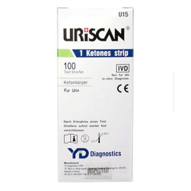 Uriscan Ketones Strip (100 piece per botol) ~Shocking Sales~ | Shopee