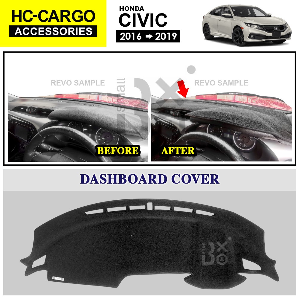 Honda Civic FC 20162021 Dash Mat Dashmat Dashboard Cover 2016 2017 2018 2019 2020 2021 Shopee