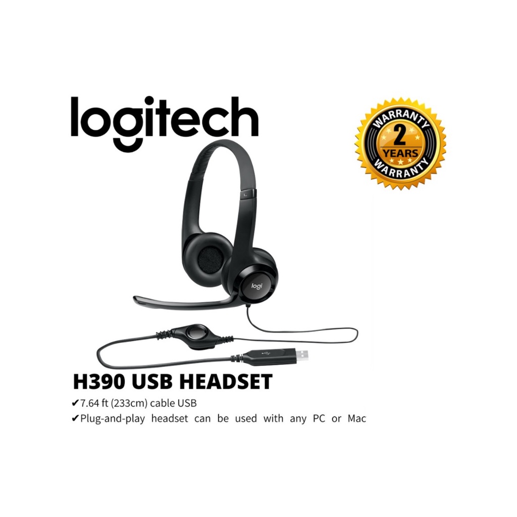 Logitech H390 Usb Headset Noise Cancelling Mic Shopee Malaysia 8603