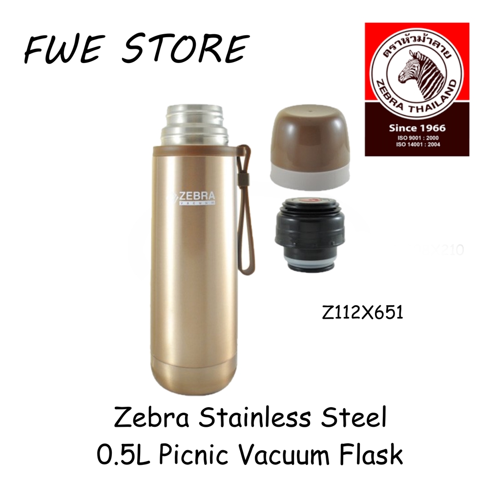 (100 Original) Zebra Stainless Steel 0.5L Picnic Vacuum Flask Shopee Malaysia