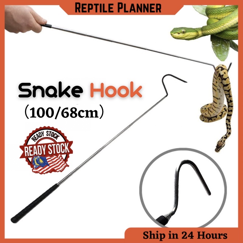 Adjustable Telescopic Stainless Steel Snake Reptiles Capture Hook ...