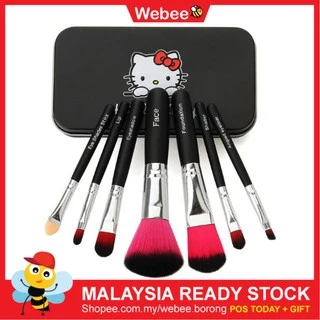 READY STOCK🎁WEBEE H.Kitty Makeup Brush Set Brushes & Sponges