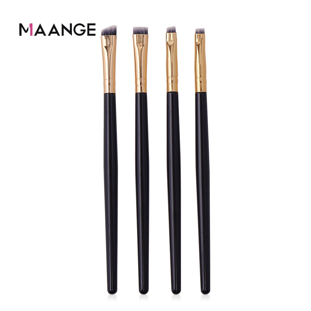 MAANGE 4Pcs Eye Makeup Brush Set Eyebrow Brush Eyeliner Brush Soft
