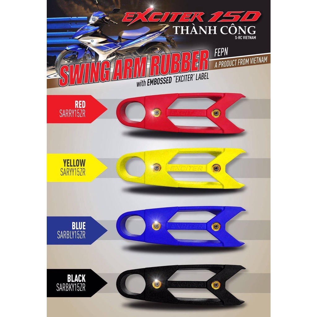 Swing Arm Rubber with embossed EXCITER label for Yamaha Y15ZR Y15 (R2