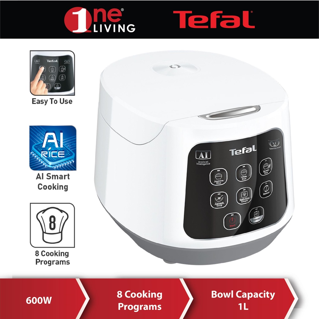 Tefal 1.0L Easy Rice Compact Fuzzy Logic Rice Cooker RK7301 | Shopee ...