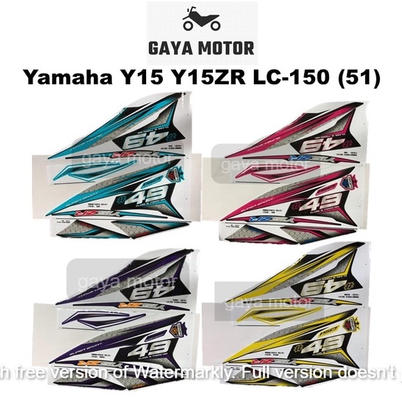 Yamaha Y15 Y15ZR LC-150 (51)Body Sticker | Shopee Malaysia