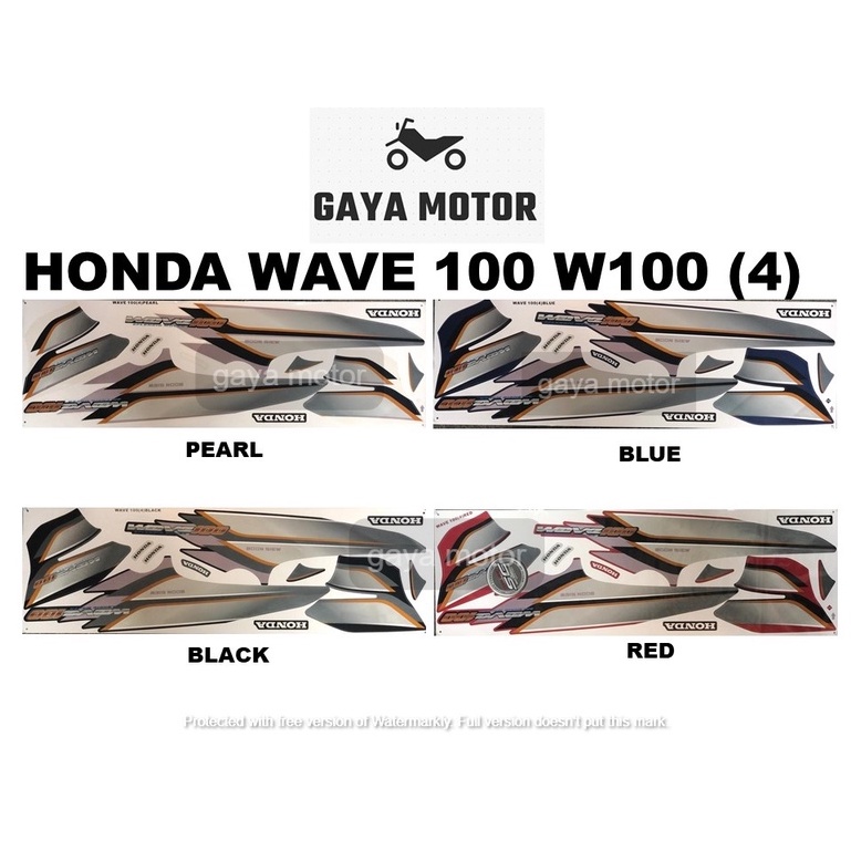 HONDA WAVE 100 W100 (4) Body Sticker | Shopee Malaysia