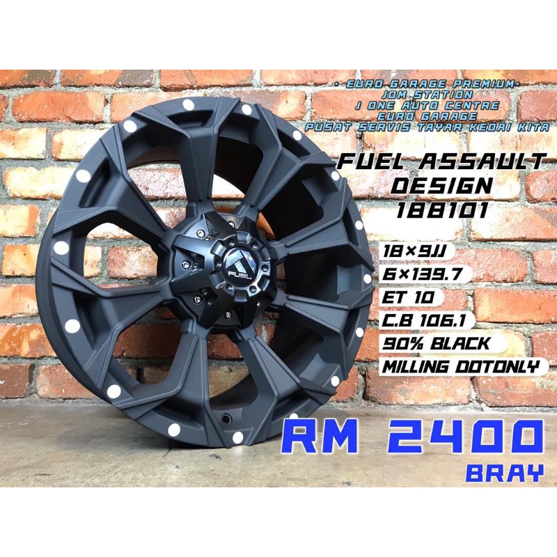 NEW RIM 18 FUEL ASSAULT DESIGN 6X139.7 ranger hilux revo fortuner