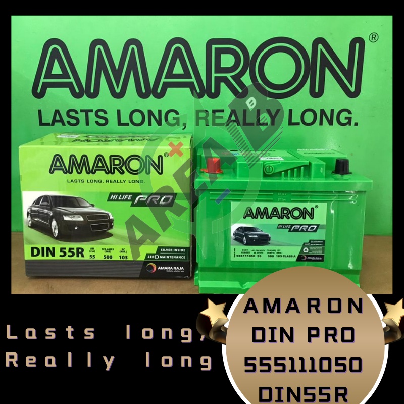 [ Din55r Din55l Din55 Ln2 ] Amaron Hi Life Pro Car Battery