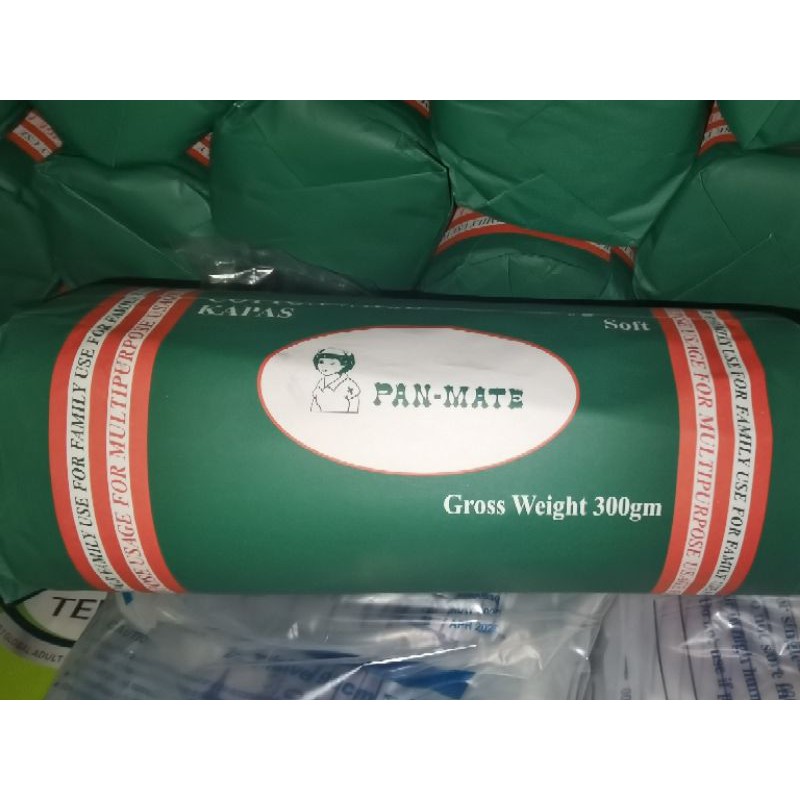 PanMate 100 Pure Cotton Wool 300 gram, 1 roll (White) Shopee Malaysia