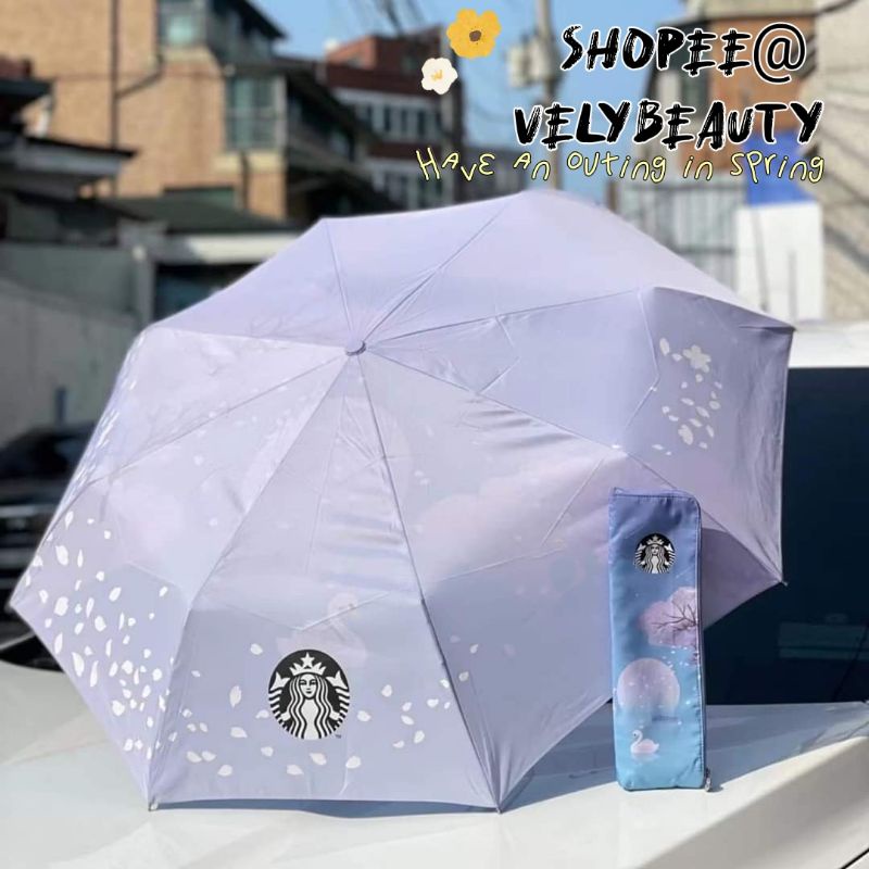 Starbucks Korea Cherry Blossom Purple Umbrella Shopee Malaysia