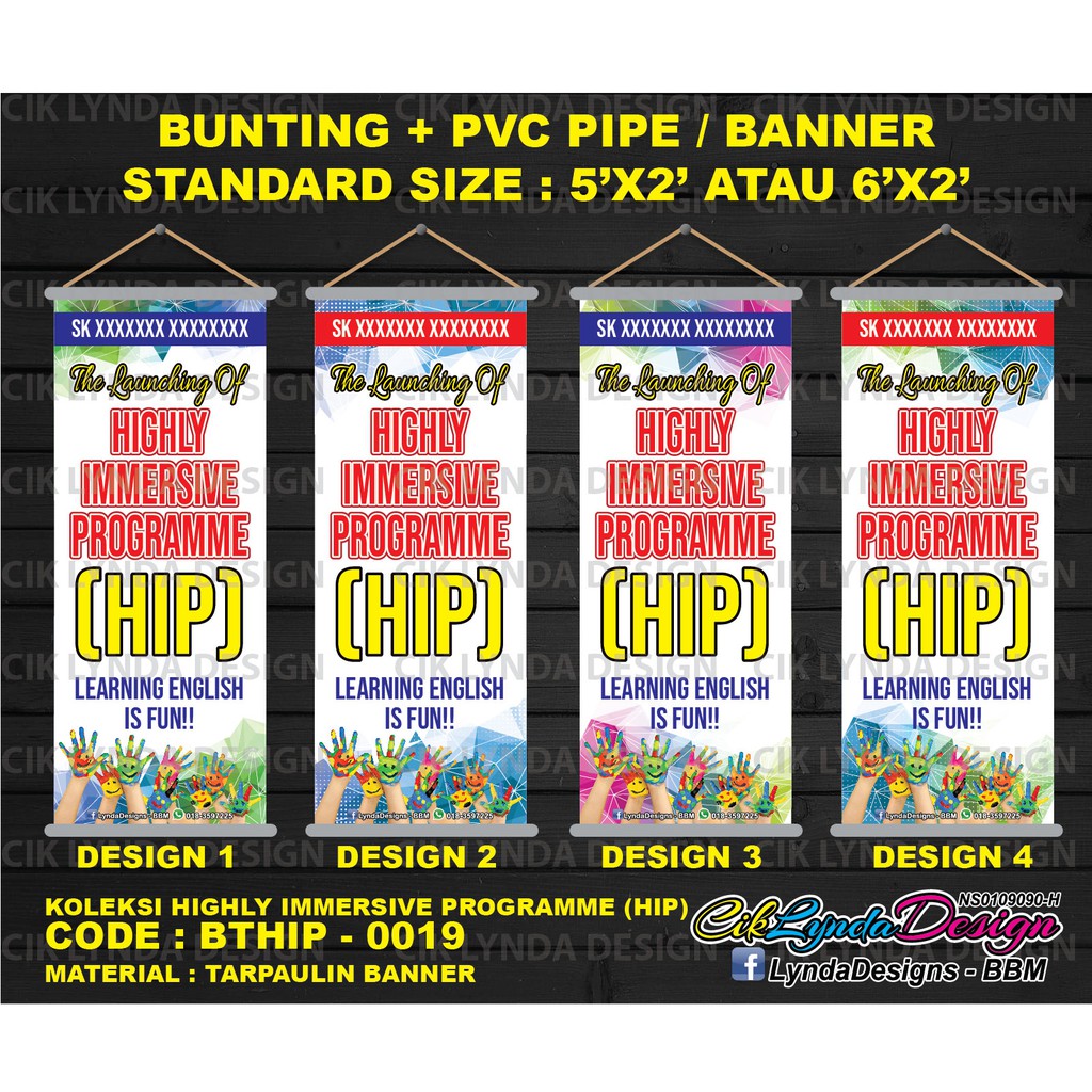 Pre Order Bunting Pvc Pipe Hip Sekolah Shopee Malaysia