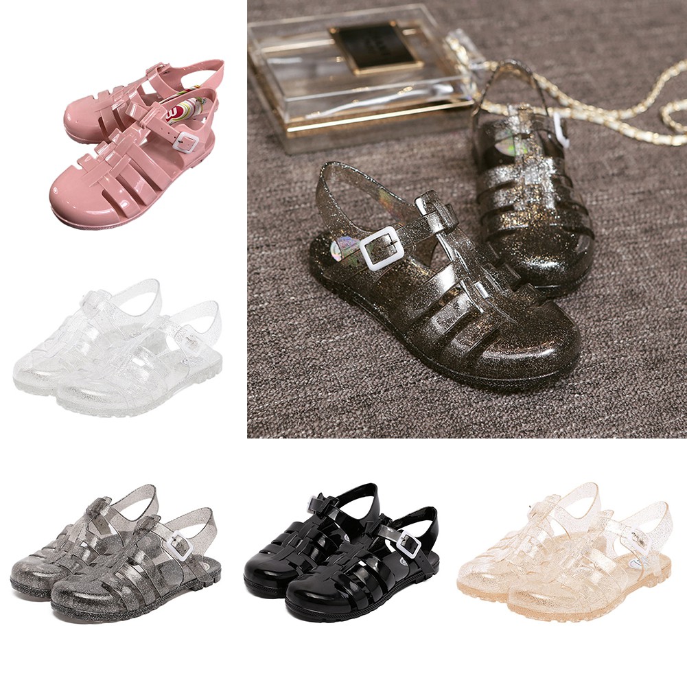 Women 36 40 Colorful Summer Fashion Jelly Flattie Beach Shoes Rubber Sandal Shopee Malaysia
