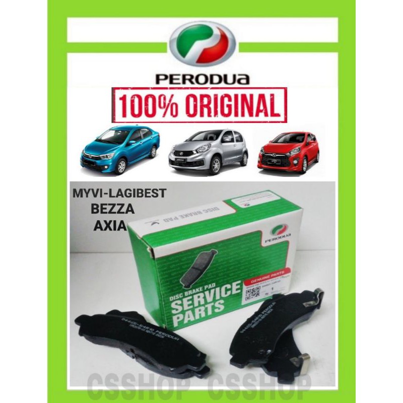 PERODUA MYVI LAGIBEST ( 20112017 ) , BEZZA , AXIA BRAKE PAD FRONT 100