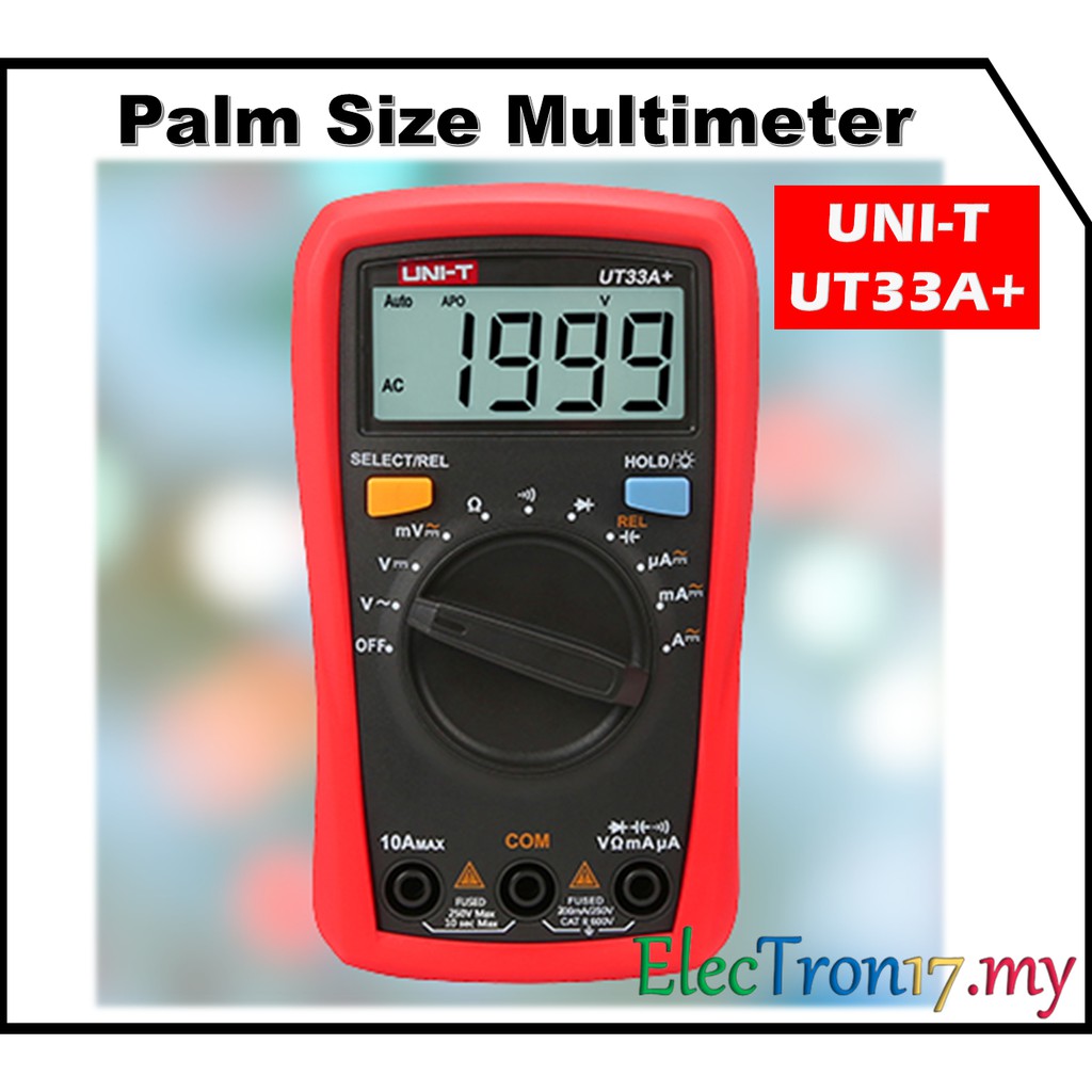 UNI-T UT33A+ Palm Size Multimeter UNI-T Digital Multimeter | Shopee ...