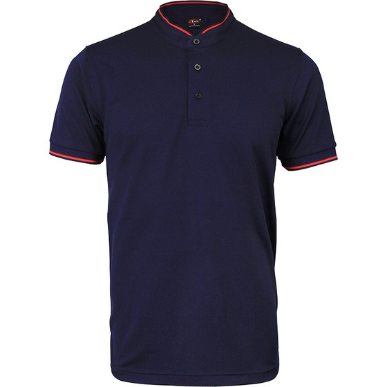 Enzo 5802 Navy / Maroon T-shirt XS to 4XL 5XL 6XL Henry Collar from Air ...