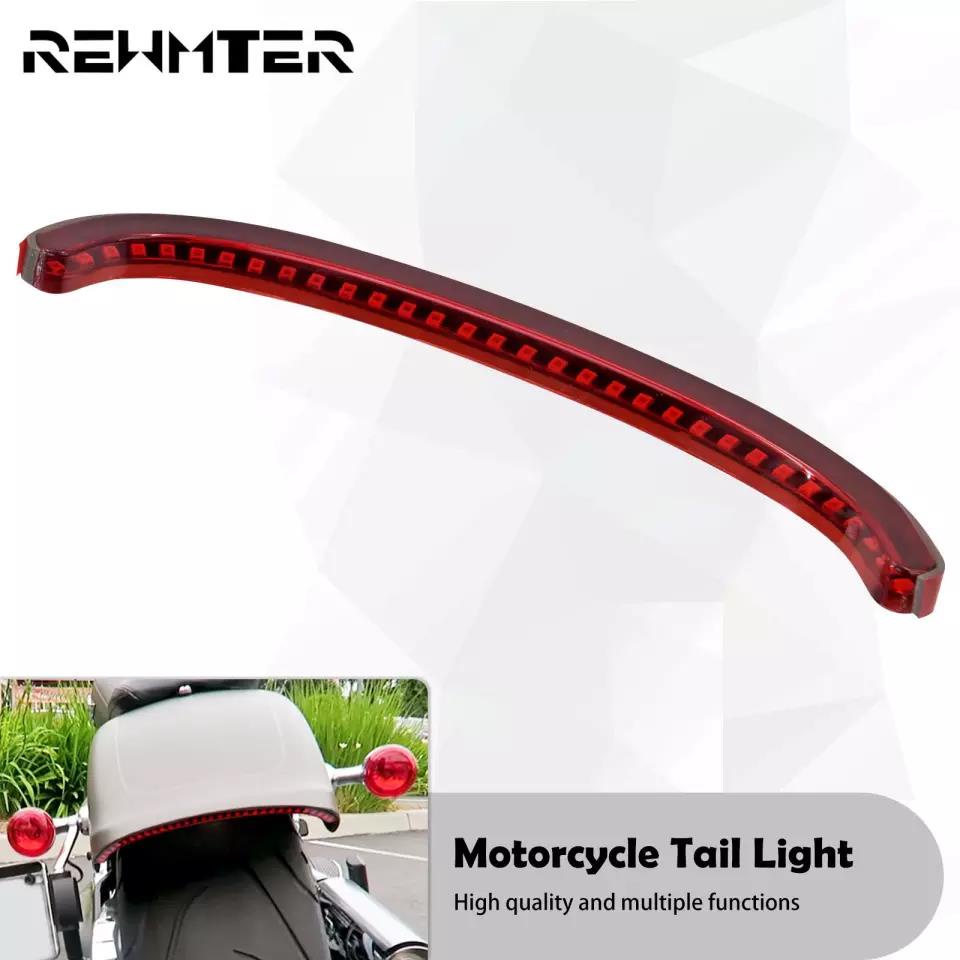 Faro LED Posteriore Per Moto Harley Sportster 1200 Softail Dyna - Nero E Rosso