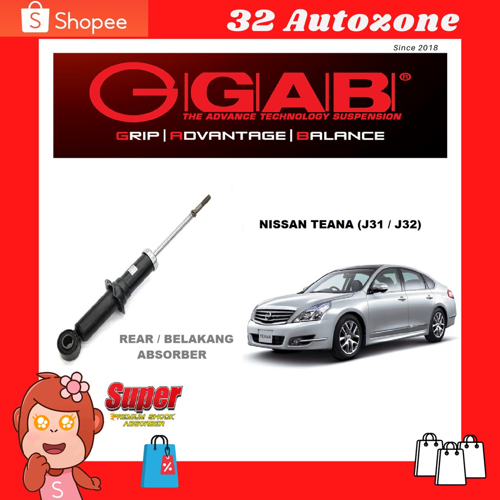 Original GAB Rear Belakang Absorber Premium Shock Absorber (2 pcs) for ...