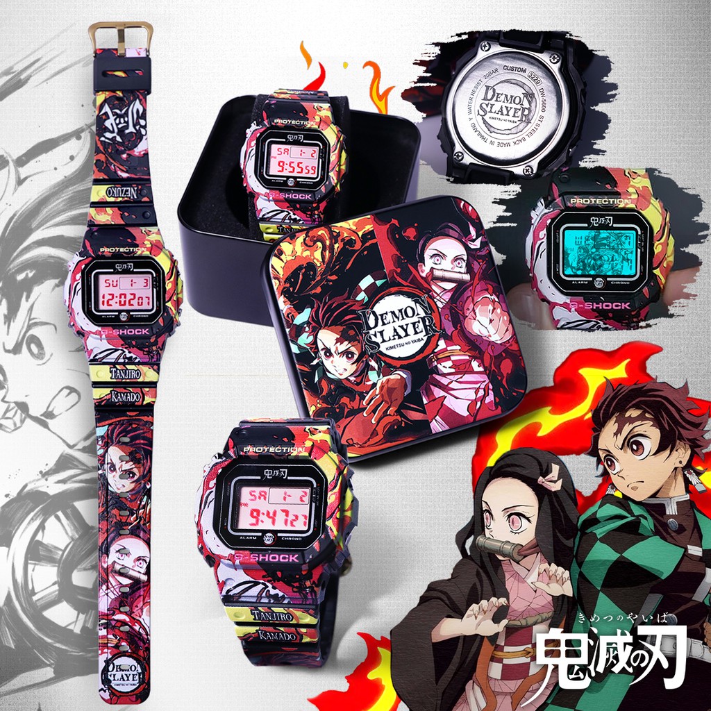 G Shock Custom Original G Shock dw5600 jam gshock original gshock anime  demon slayer custom watch for men for women | Shopee Malaysia