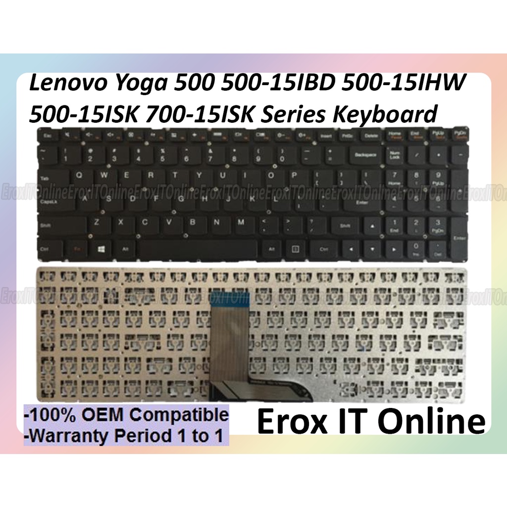 Tastiera Retroilluminata Lenovo Yoga 500-15IBD 500-15ISK, QWERTY Nera, Garanzia 3 Mesi - Foto 2