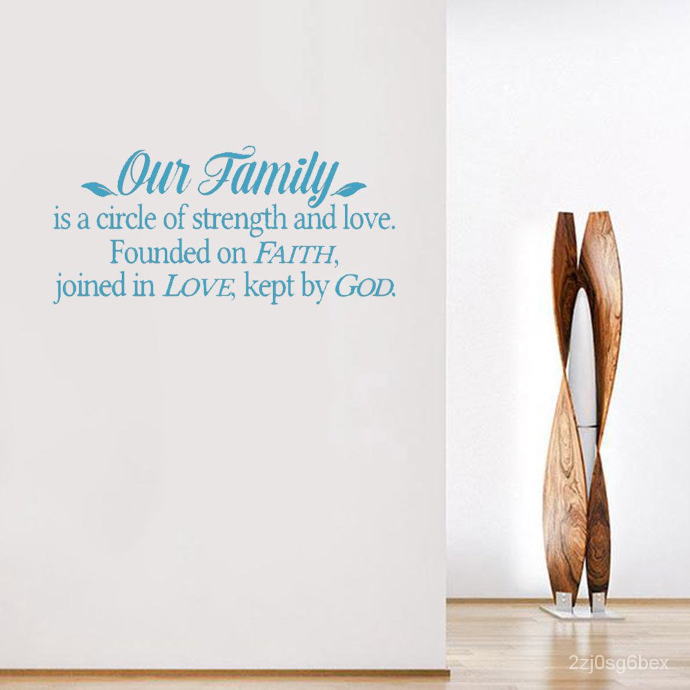 Our Family Is A Circle Of Strength And Love Vinyl Wall Decal Sticker