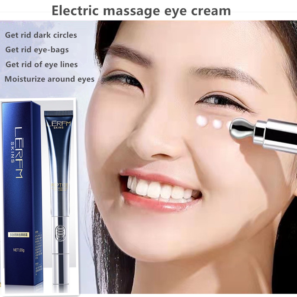 Electric Massage Eye Cream Fade Dark Circles Remove Eye Bags Anti Wrinkle Fine Lines Tighten 5389