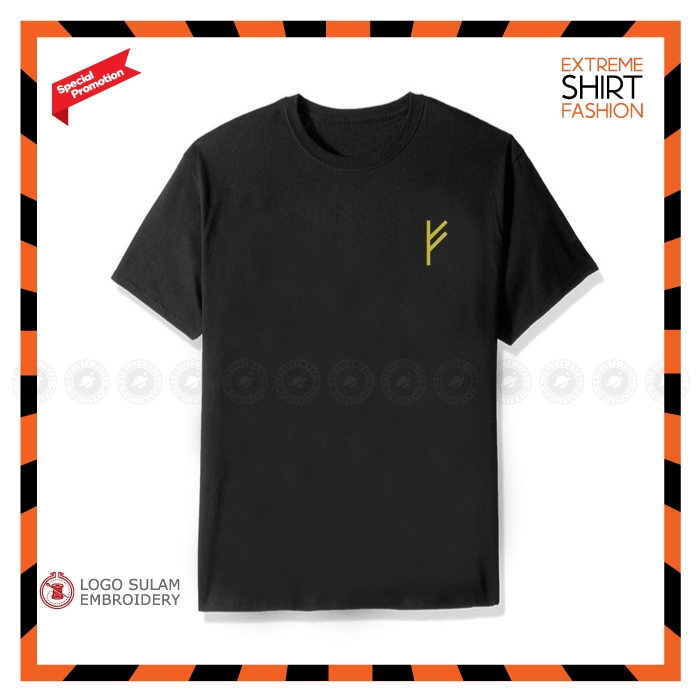 T Shirt Runes Runic Alphabet Energy Wealth Symbol Embroidery Popular ...