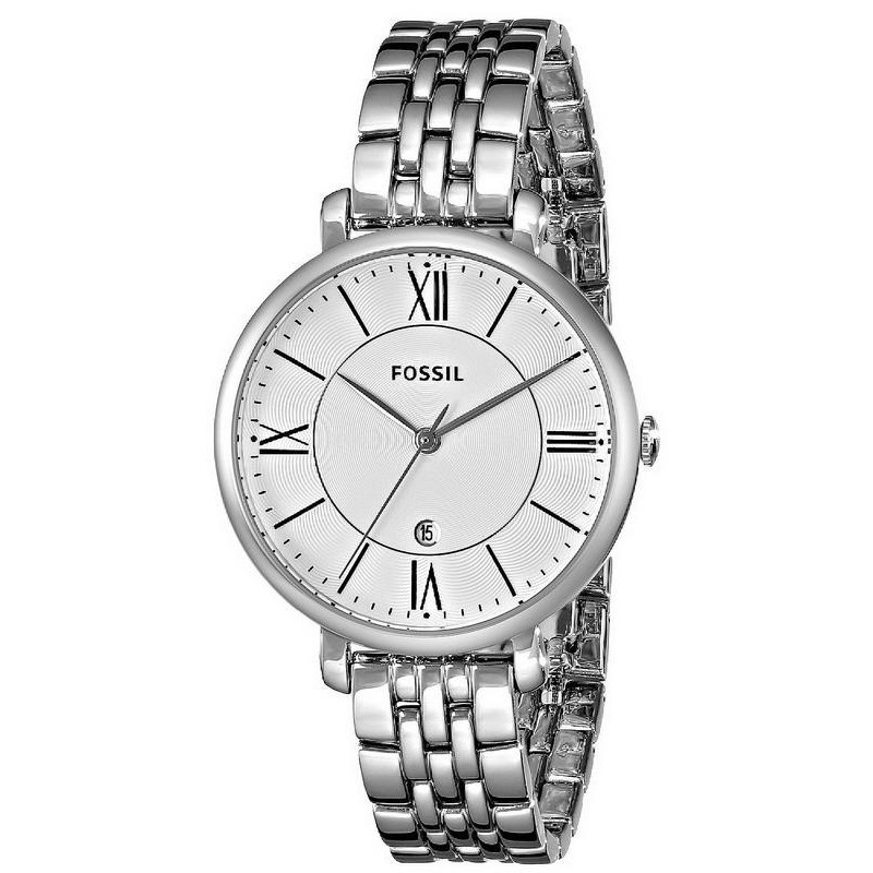 Fossil Women's Jacqueline Silver Dial Stainless Steel Watch ES3433 Jam ...