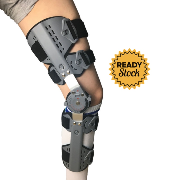 Range of Motion (ROM) Hinged Knee Fixation Brace (Free Size) | Shopee ...