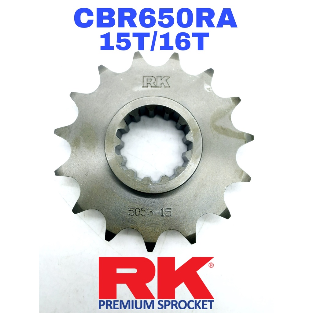 RK Sprocket Set Honda CBR650RA 525 X-Ring Black Gold Chain Rantai Hitam ...