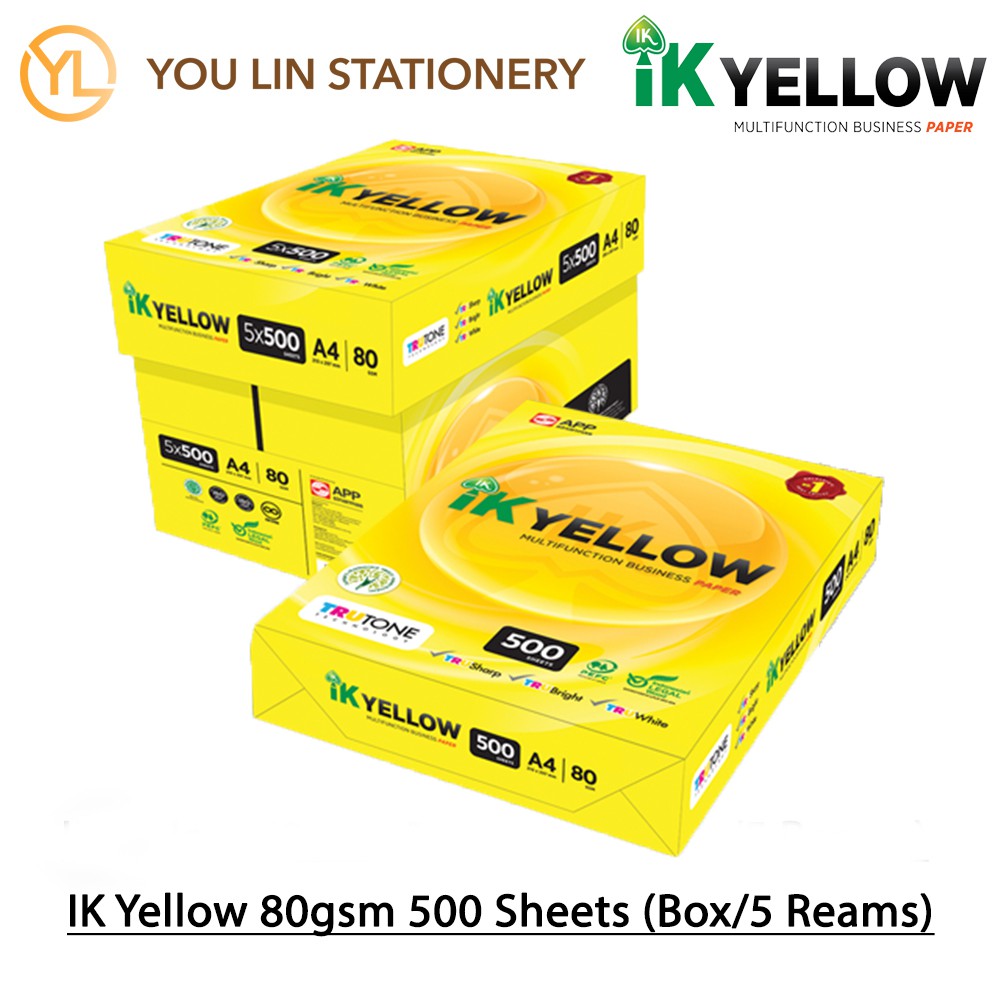 IK Copy Paper A4 80gsm White Carton 5 Reams