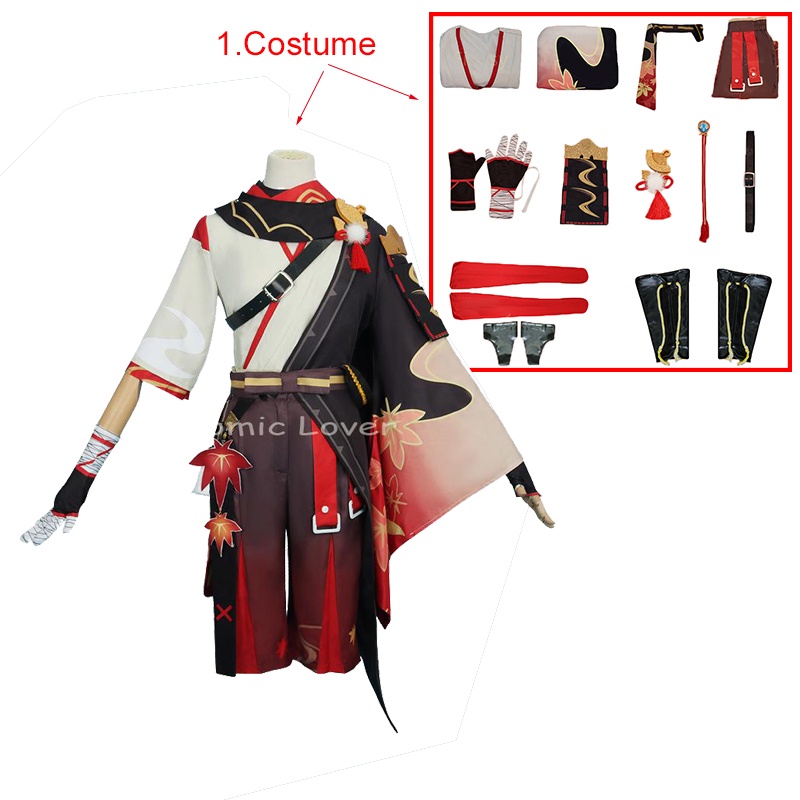 Game Genshin Impact Kaedehara Kazuha Cosplay Costume Halloween Carnival ...