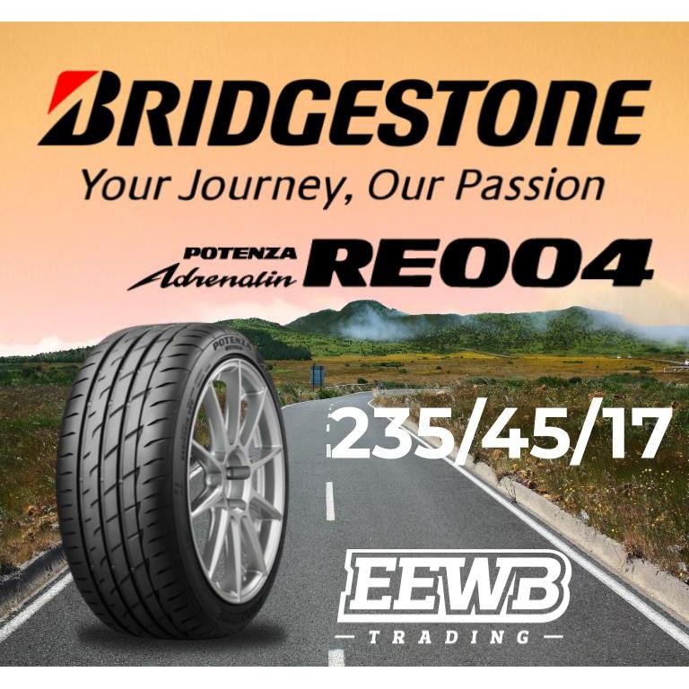 (POSTAGE) 235/45/17 BRIDGESTONE POTENZA ADRENALIN RE004 NEW CAR TIRES ...