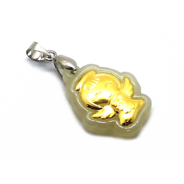 999 Pure Gold Angel Hetian Jade Pendant 和田玉 | Shopee Malaysia