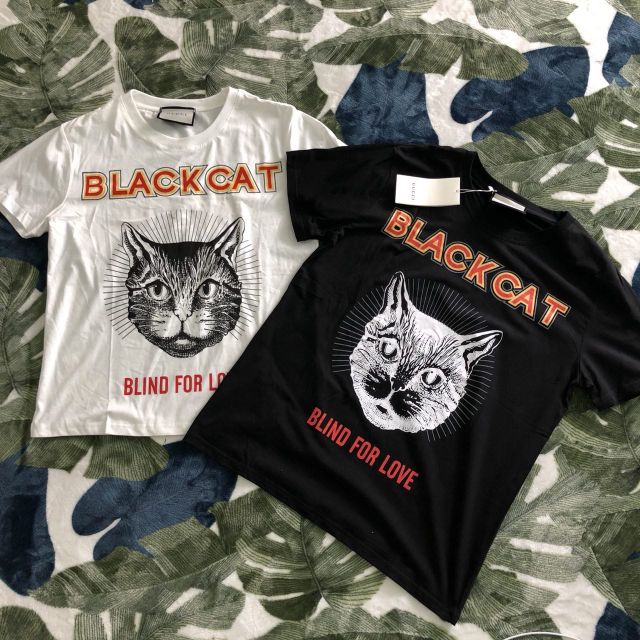 gucci black cat blind for love shirt