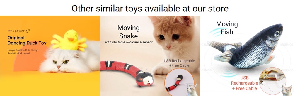 Cat Toy Moving Fish USB Rechargeable Electric Wagging Fat Fish