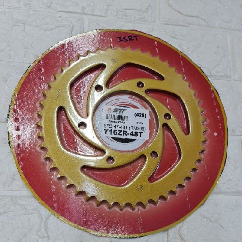 Yamaha Sprocket Gold Steel Y15ZR / Fz150 / Y16ZR AJI STT 428 Shopee