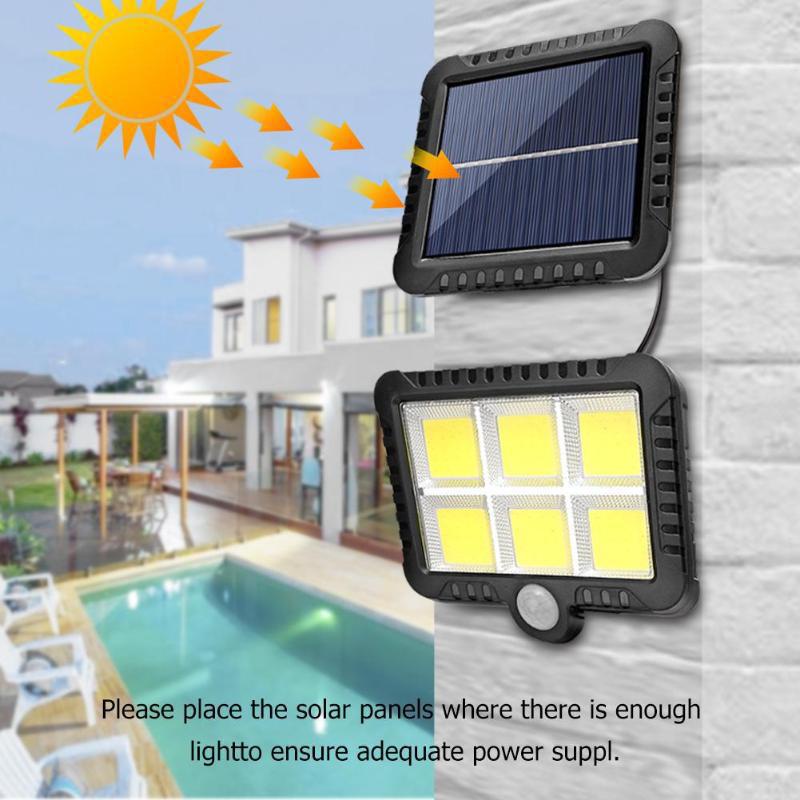 160 LED COB Lampu Solar Outdoor Lighting Split Portable Motion Sensor ...