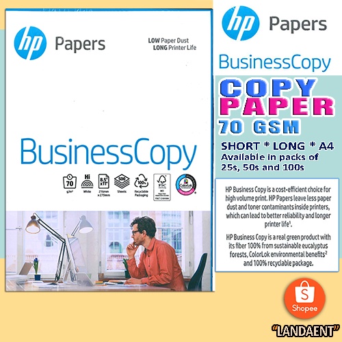HP Business Copy Paper (70gsm) Shopee Malaysia
