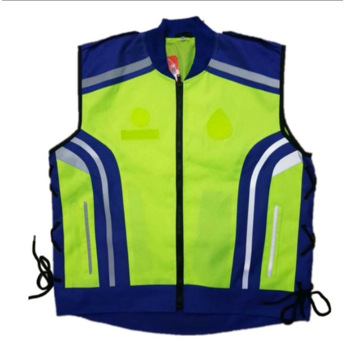 SAFETY LUMINOUS REFLECTIVE VEST COLOR FLORO BLACK FLORO BLUE BLUE FLORO MATERIAL CODURA Shopee Malaysia