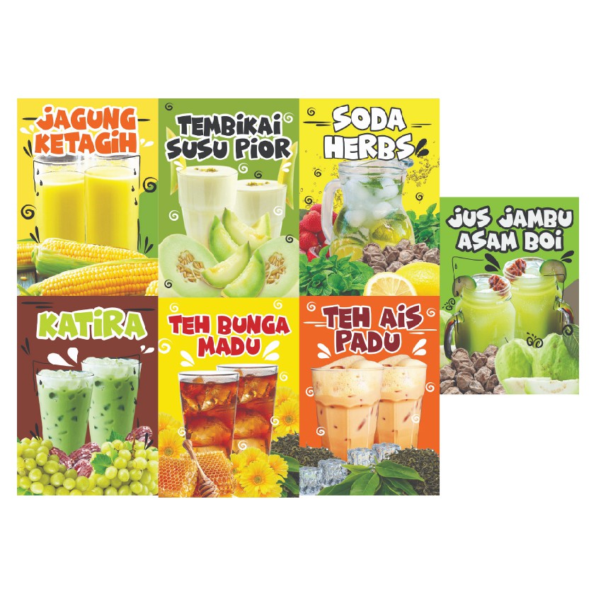 READY STOK !!!!! STICKER AIR BALANG | AIR BUAH-BUAHAN | Shopee Malaysia