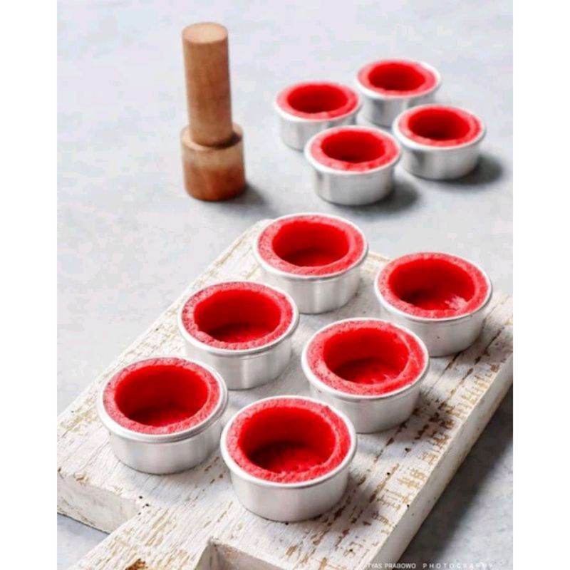 KAYU Mini tart Press/Wood Round Tartlet pie Press/mini tart Puncher