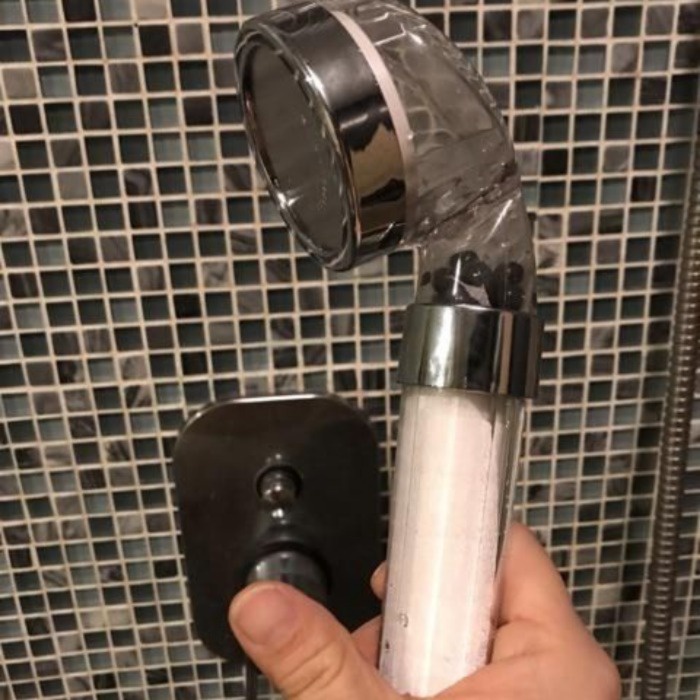 Negative Ions Bathroom Handheld Water Saving Bath Shower Head Filter